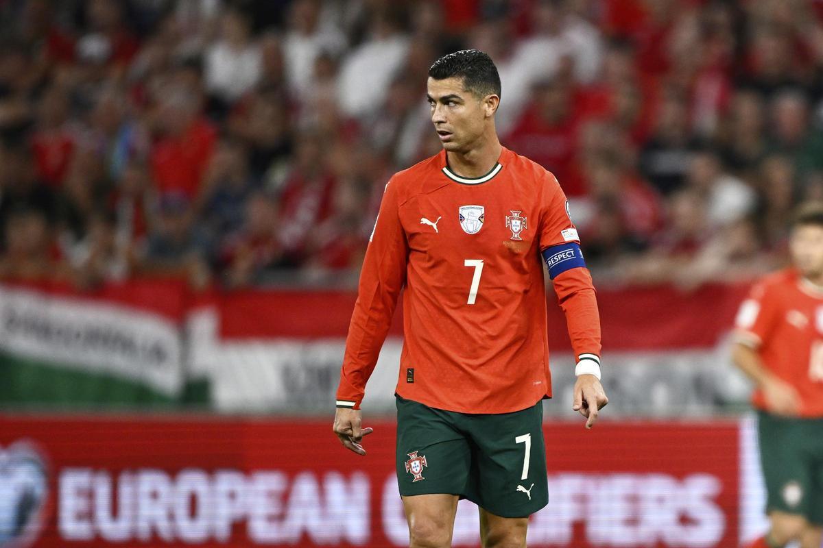 Cristiano Ronaldo, en un partido con la selección de Portugal.