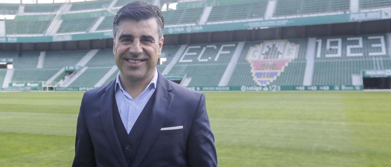 Nico Rodríguez, durante su presentación como director deportivo del Elche.