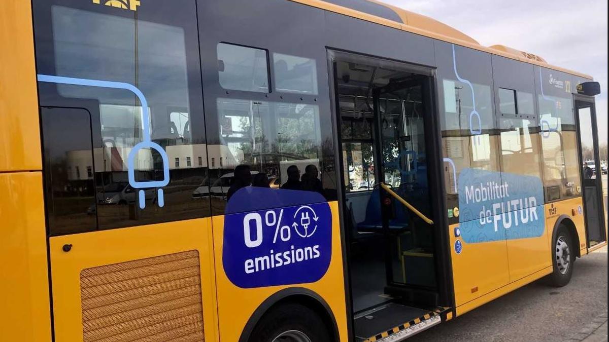 El nou autobús elèctric del transport urbà de Figueres.