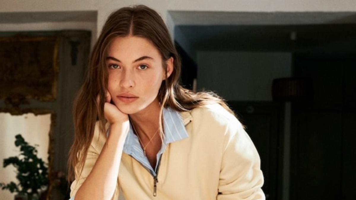 La modelo Grace Elizabeth en la nueva campaña de otoño de Mango