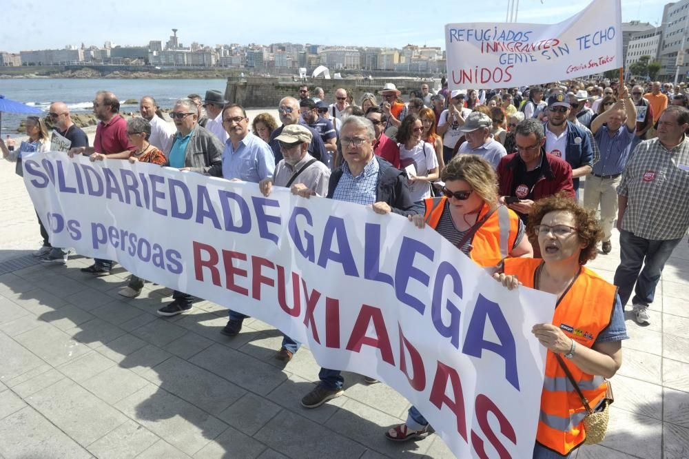 Manifiestación por los refugiados en A Coruña