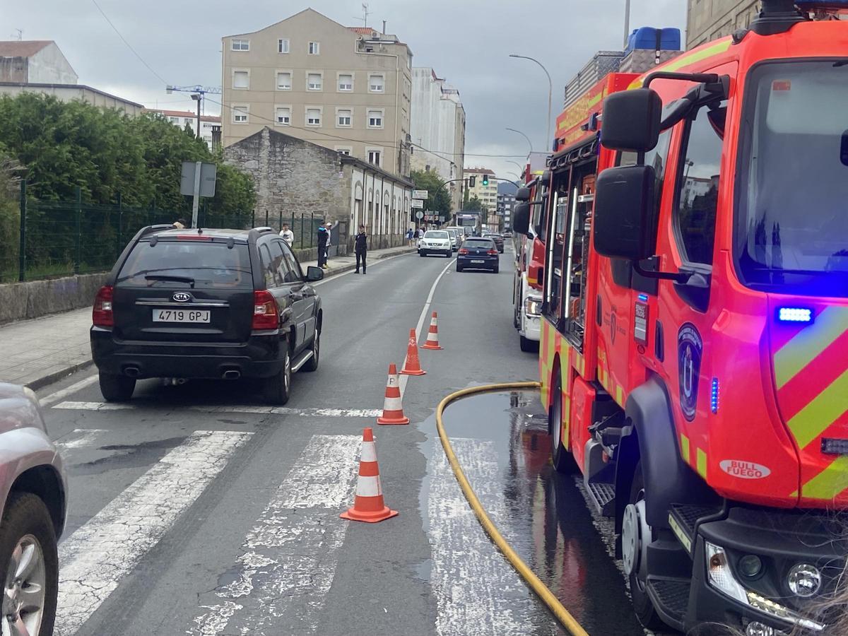 El tráfico se cortó durante varios minutos a consecuencia del operativo.