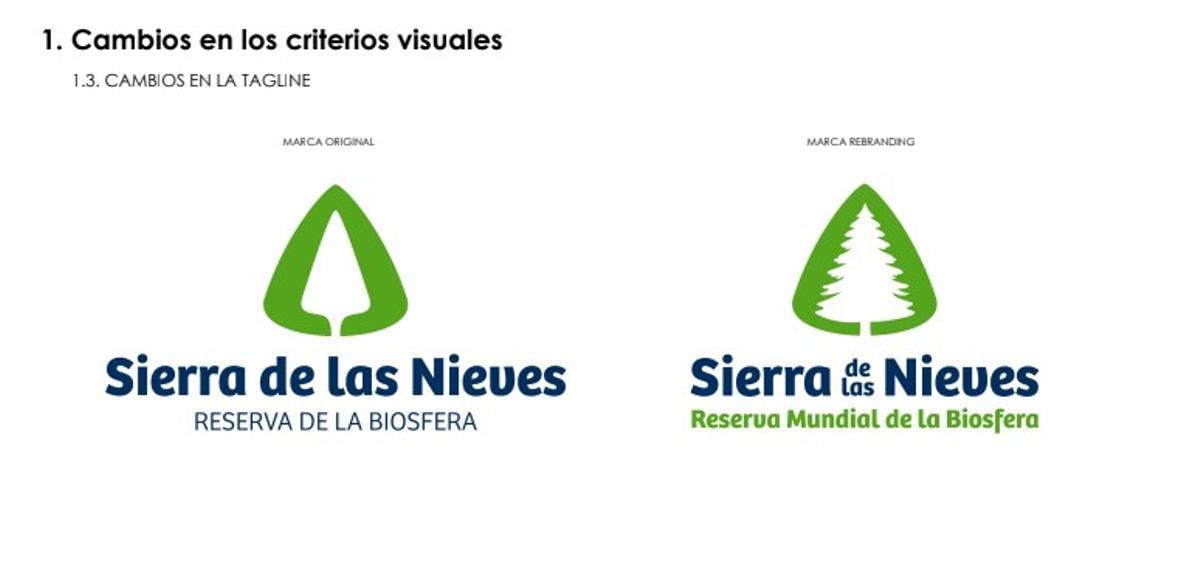 Nuevo logotipo de la Sierra de las Nieves.