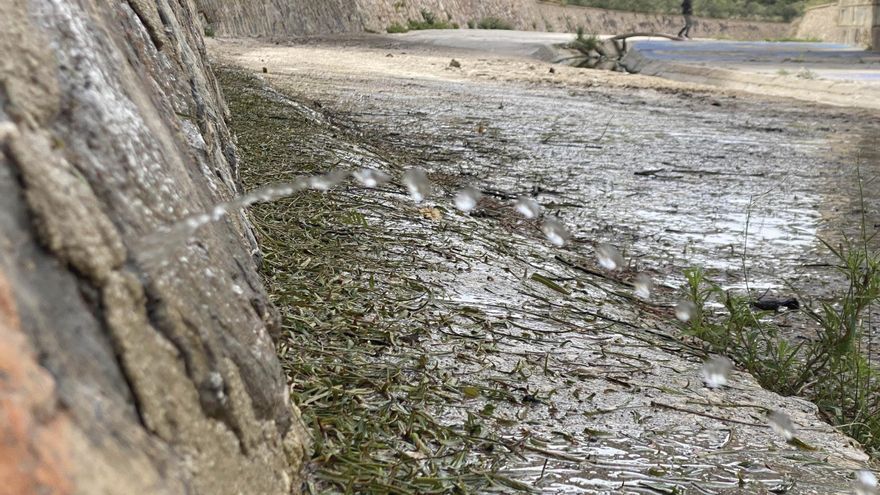 Los extraños chorros que salen de una de las paredes del río en Elche
