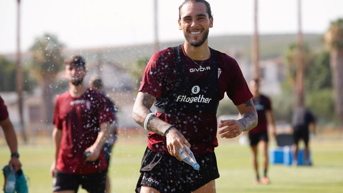 Dragisa Gudelj, en un entrenamiento del Córdoba CF.