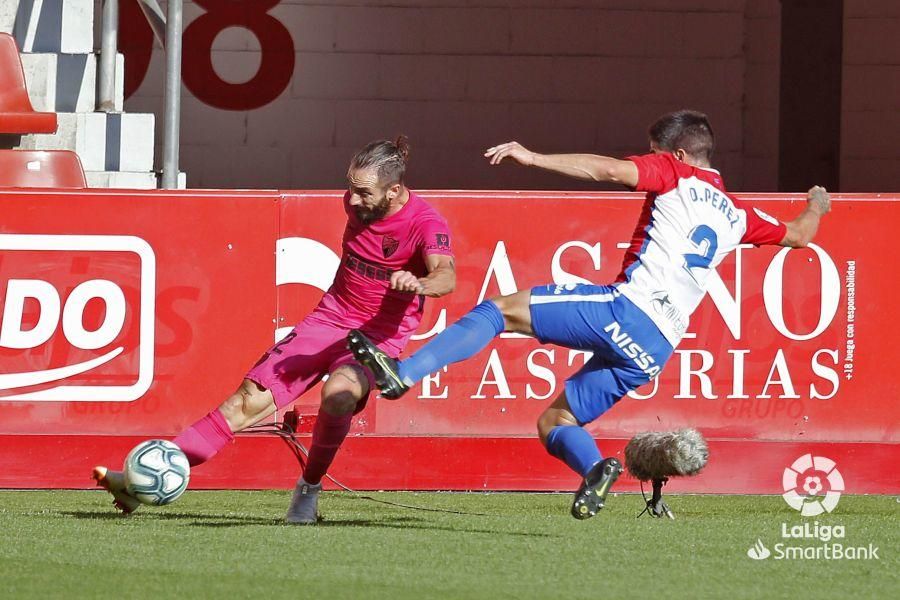 Partido del Sporting y el Málaga CF de la Liga SmartBank.