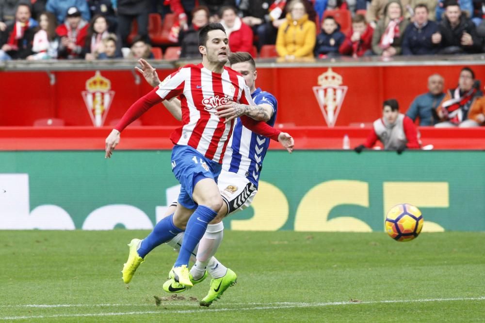 El partido entre el Sporting y el Alavés, en imágenes