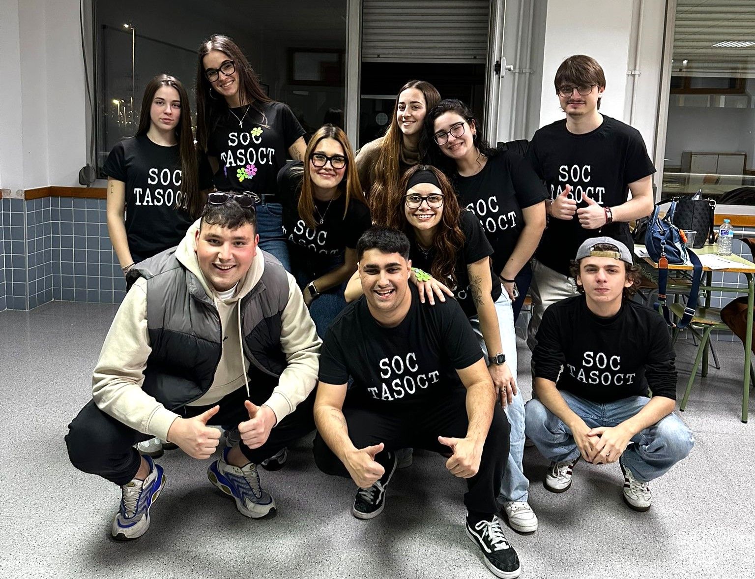 Algunos de los alumnos del ciclo en el IES Veles e Vents