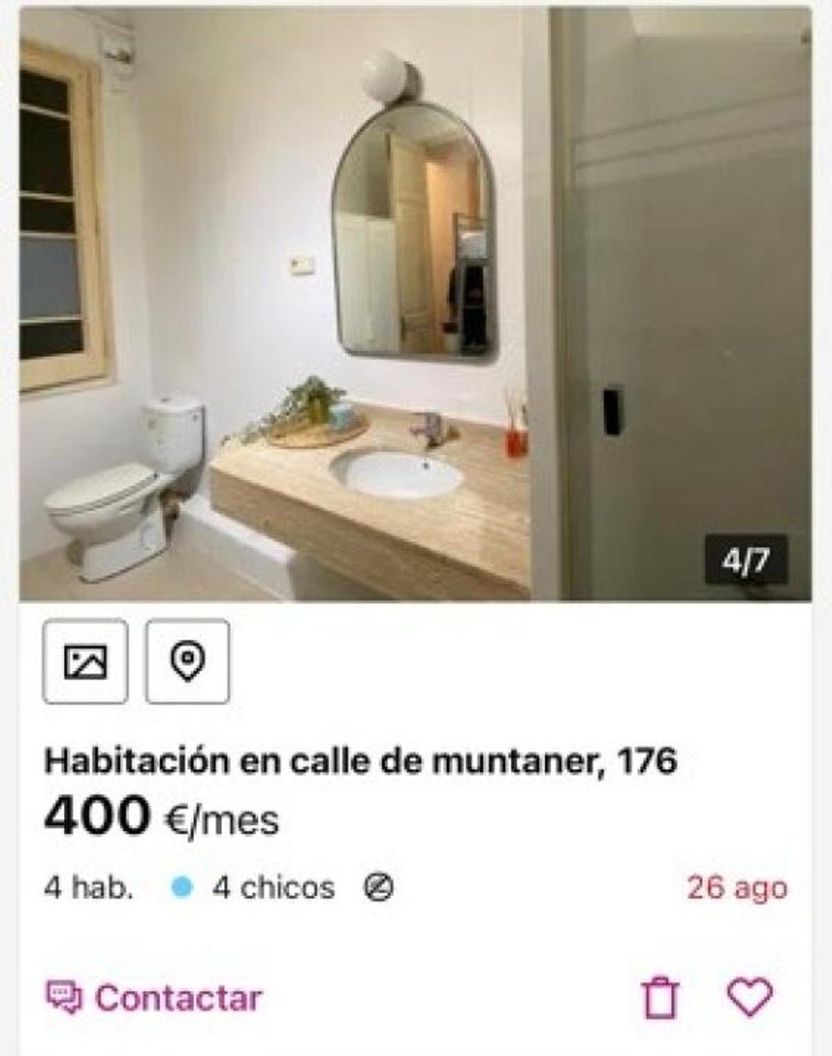La oferta de alquiler en el Eixample.