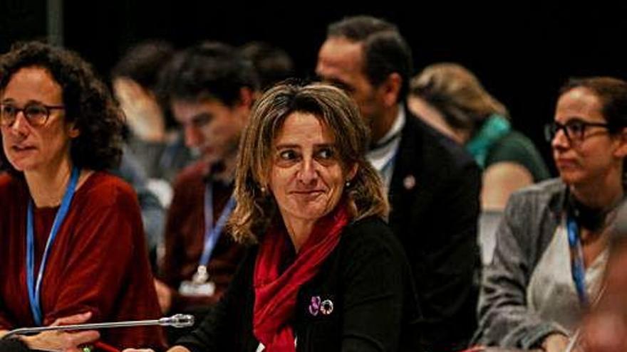 La ministra Teresa Ribera, durante un acto oficial.