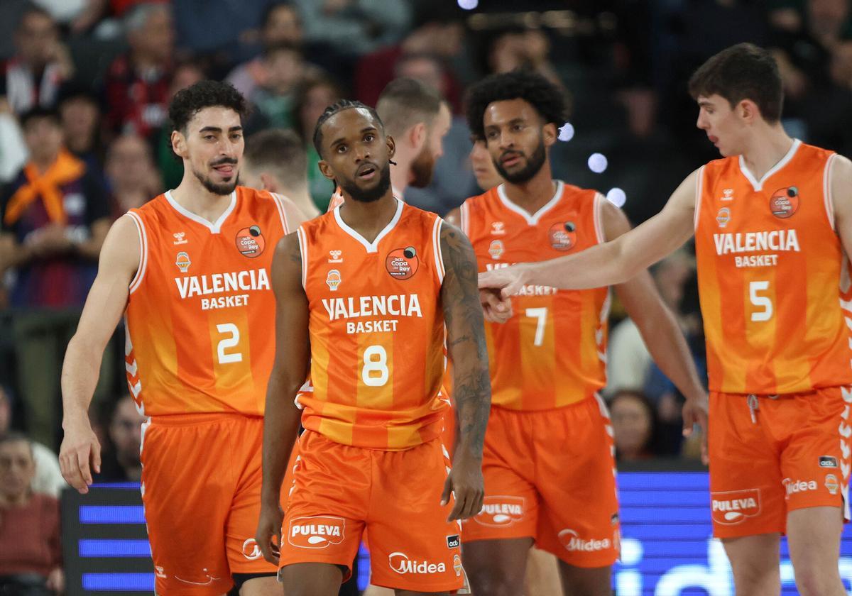 Semifinales partido 1 entre el Valencia Basket y el Real Madrid Jean Montero. BALONCESTO. COPA DEL REY DE BALONCESTO. ROIG ARENA