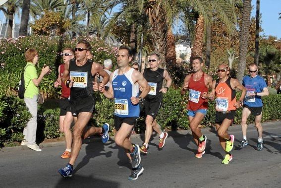 Auf der Strecke des Mallorca Marathons