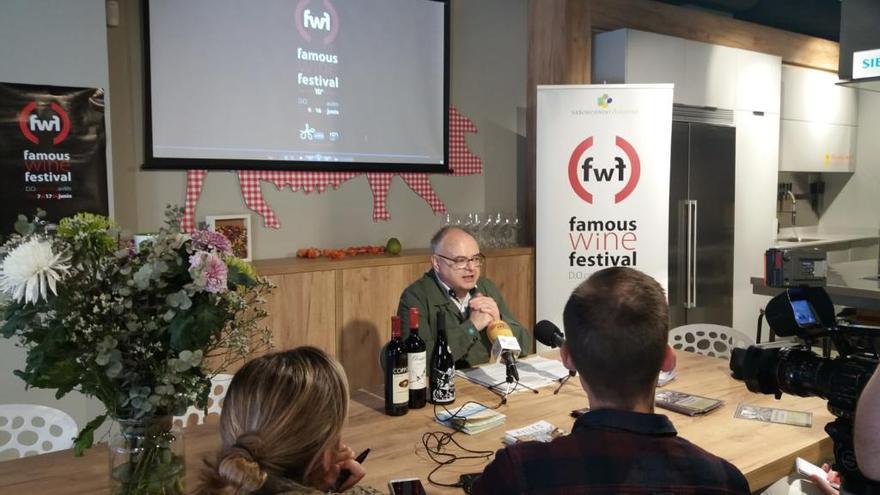 José Antonio Álvarez, en la presentación del Famous Wine Festival en Zaragoza.