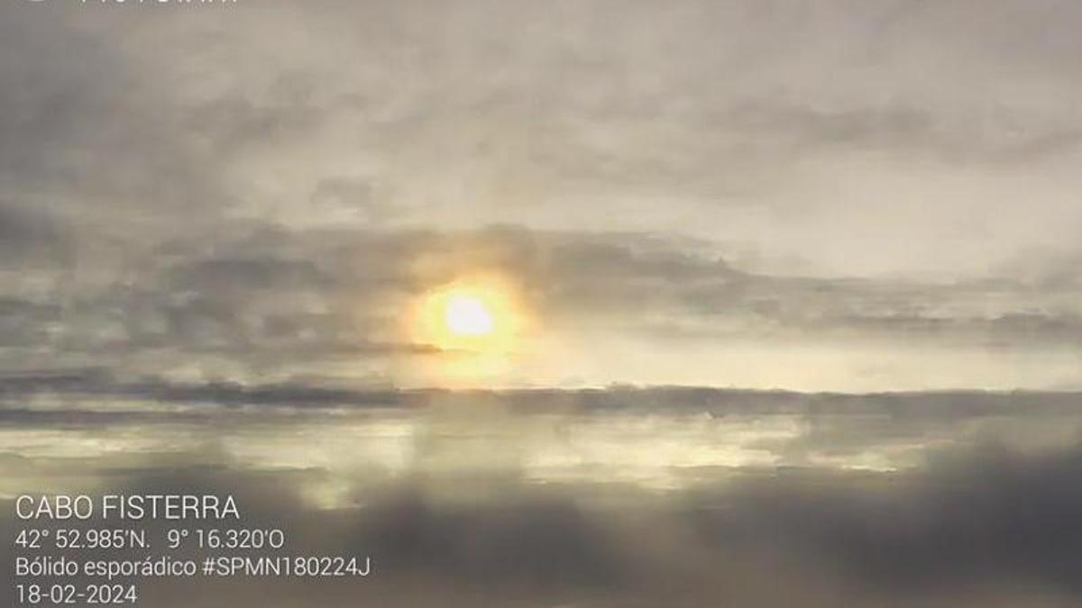 Frame del vídeo que captó Solpor desde Fisterra.