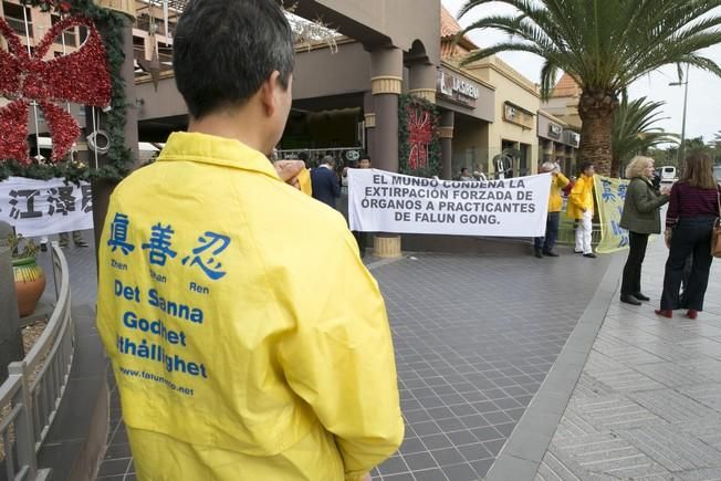 Manifestación por la visita de Xi Jinping