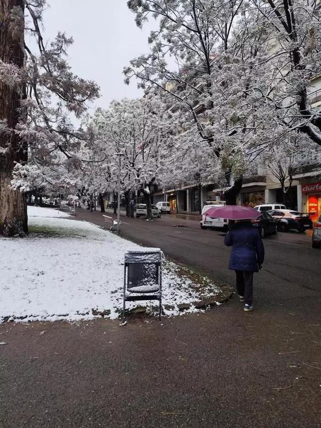 Una calle enharinada en Berga