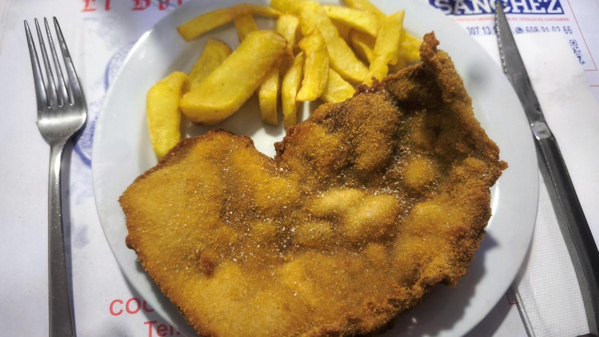 La escalopa milanesa de El Botón Charro.