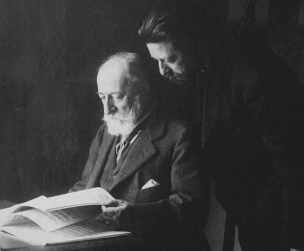 Camille Saint-Saëns junto a Enrique Granados