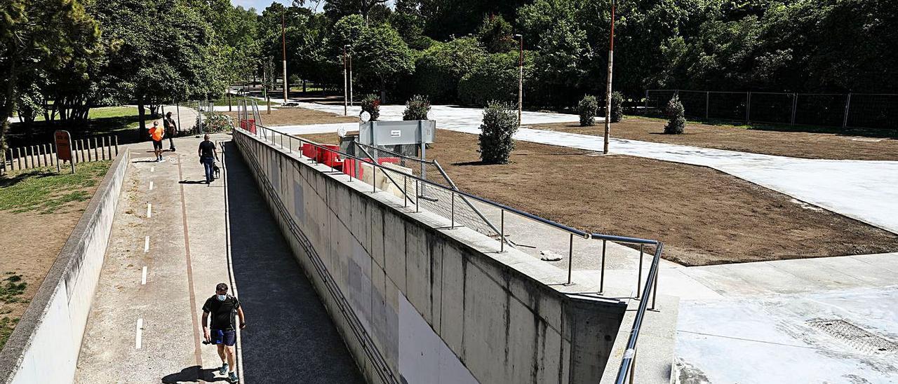 Estado de las obras de la avenida del Molinón.