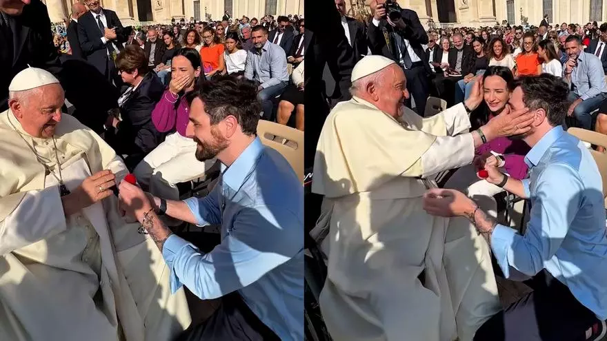El día que el papa Francisco presenció una pedida de mano: "Un año después volvimos para darle las gracias"