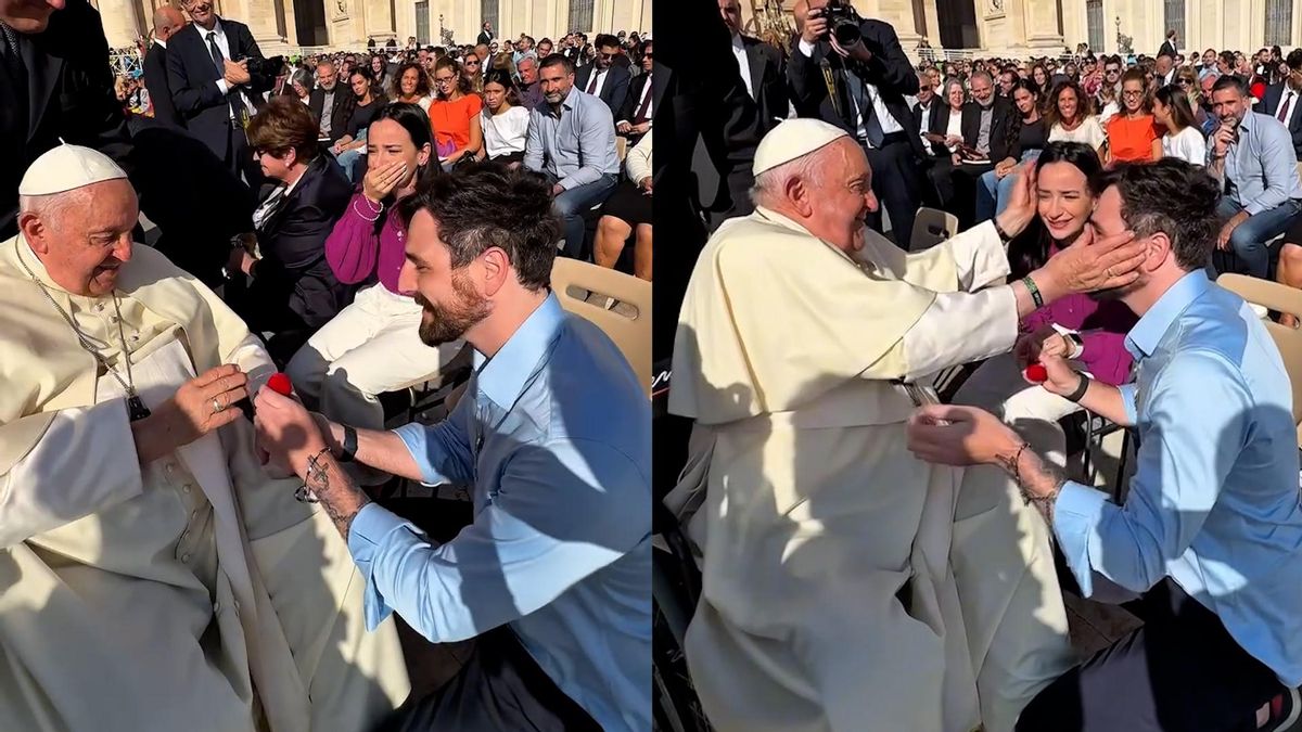 El día que el papa Francisco presenció una pedida de mano