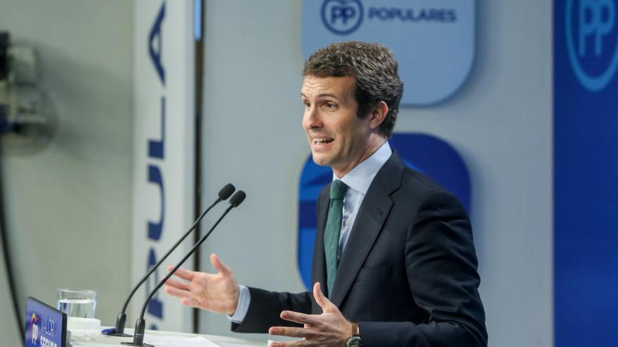 Una imagen del actual presidente nacional del PP, Pablo Casado.