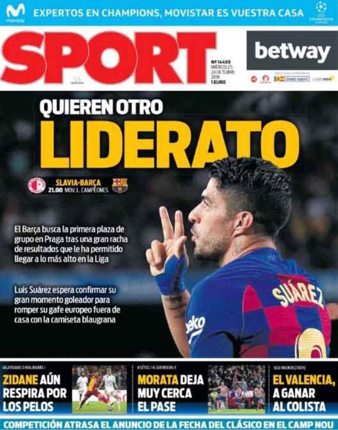 Así vienen las portadas de hoy en la prensa deportiva