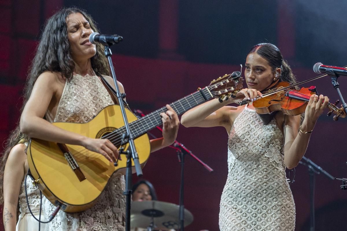 El grupo Las Migas durante su actuación en los jardines del Palau de Pedralbes dentro del Festival Les Nits Occident
