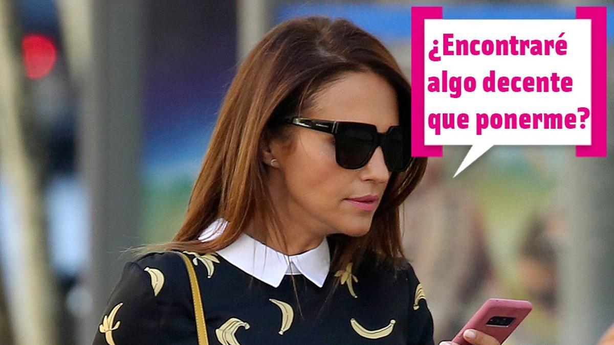 Ni el 'shopping' le alegra la cara a Paula Echevarría