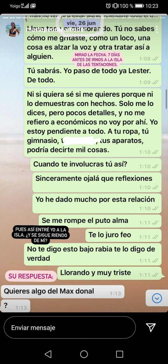 Los Whatsapps de Lester a Marta Peñate: parte 2