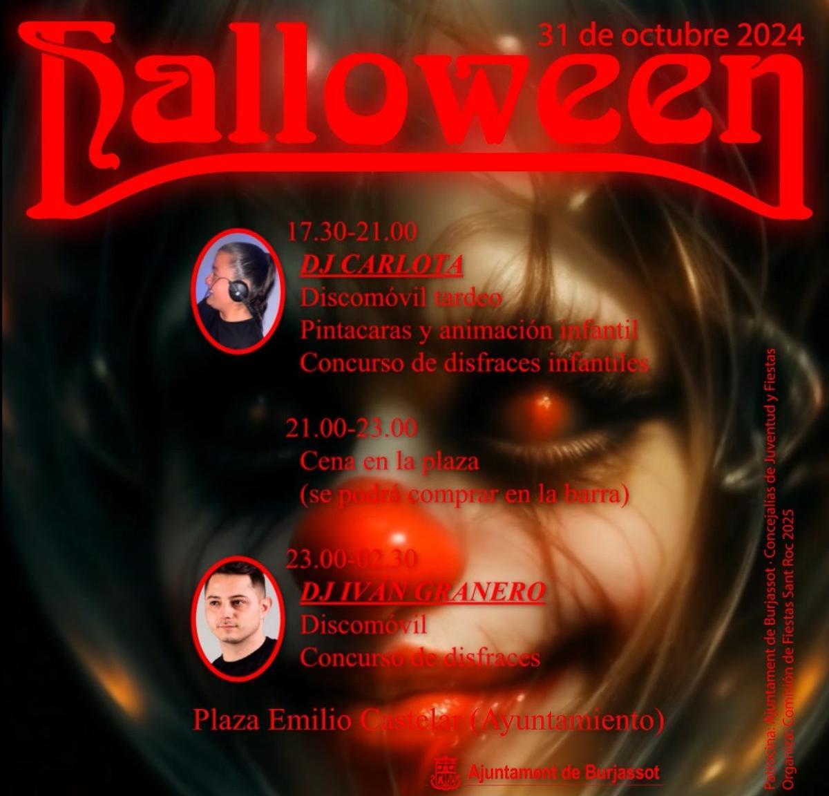 Cartel de Halloween 2024 en Burjassot