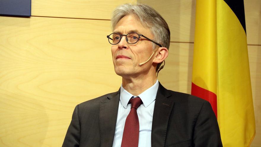 L’ambaixador belga a Espanya, Geert Cockx, en un acte a la seu de les institucions europees a Barcelona.