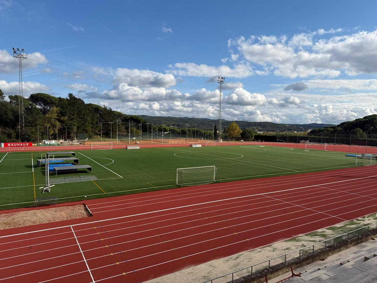 Les obres de la nova pista d'atletisme del GEiEG estan molt avançades.