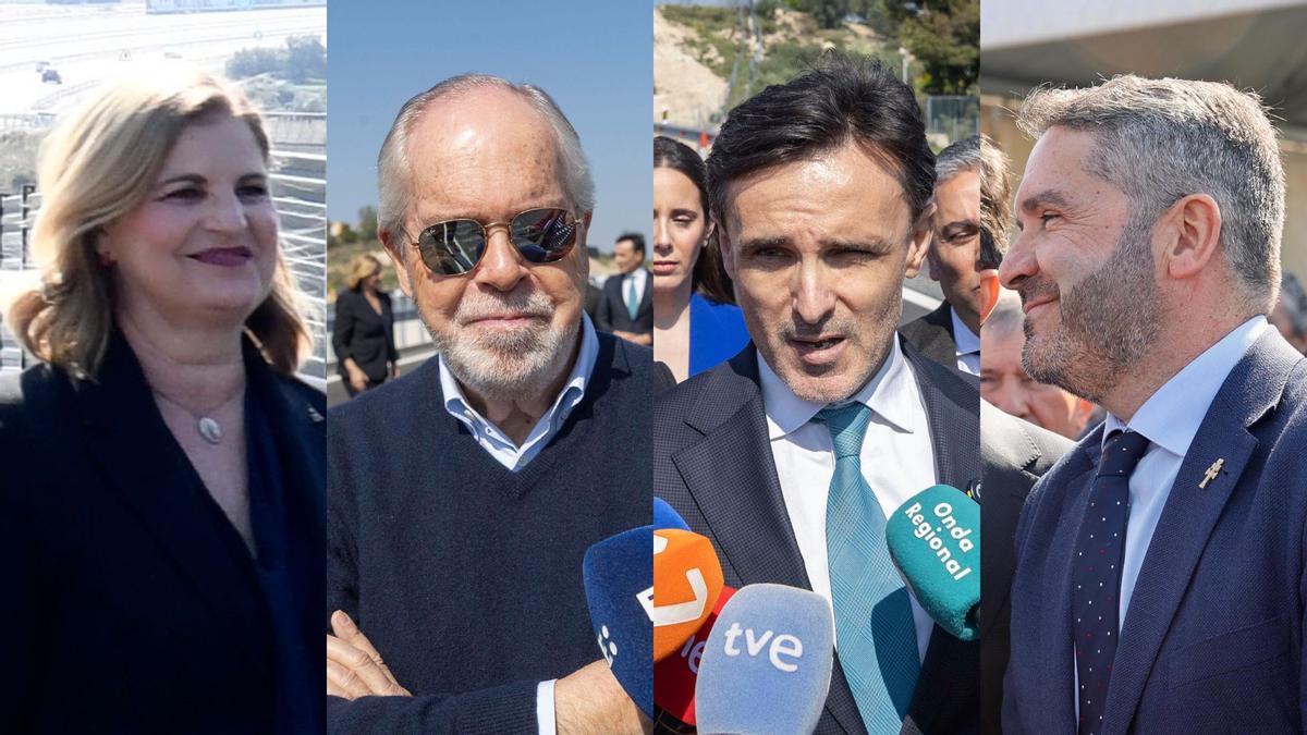 Paqui Terol (alcaldesa de Alcantarilla), Manuel Pérezcarro (Froet), el consejero de Fomento e Infraestructuras Jorge García Montoro y Miguel López Abad (presidente de Croem).