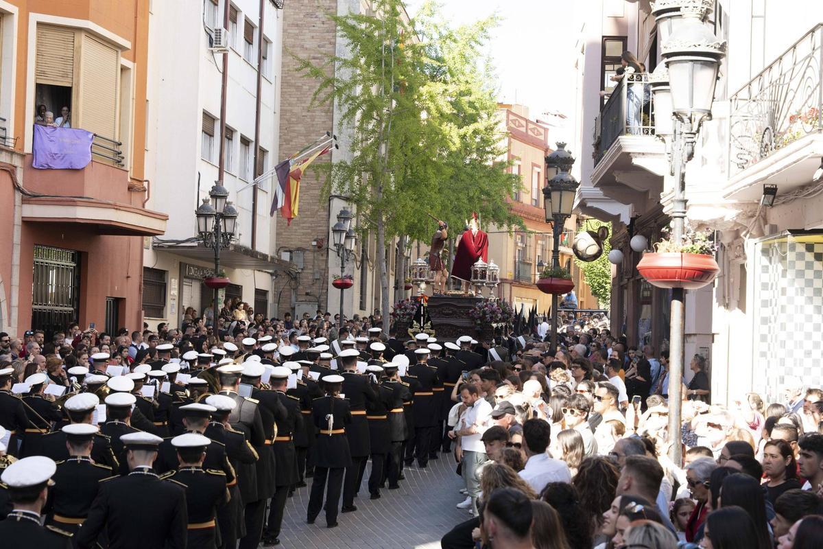 Procesión en Badajoz este Jueves Santo en un día soleado
