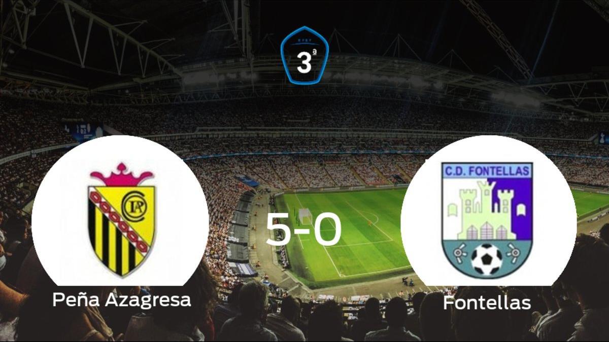 La Peña Azagresa logra una trabajada victoria en casa ante el CD Fontellas (5-0)