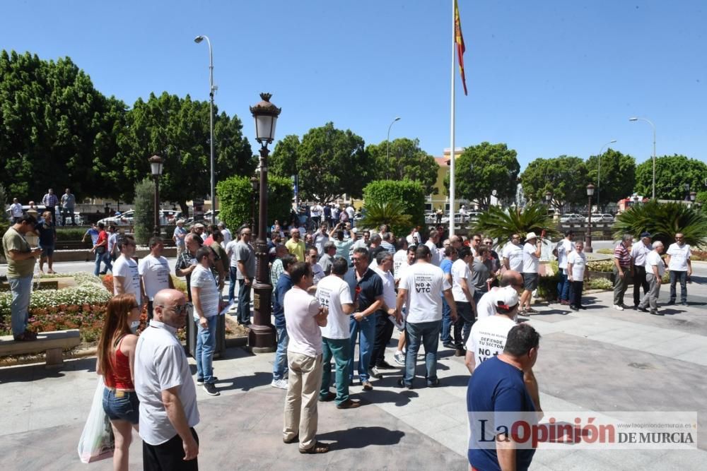 Protesta de taxis en Murcia