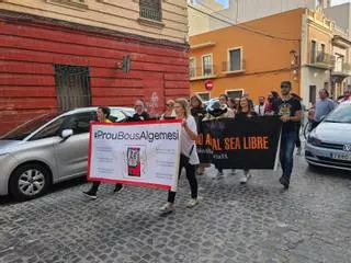 Los antitaurinos salen a la calle en Algemesí