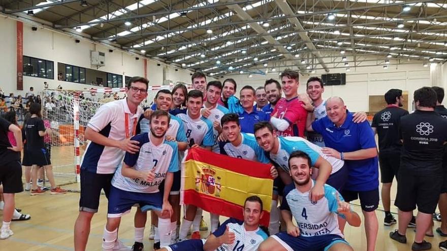 Celebración del oro en el campeonato europeo el año pasado