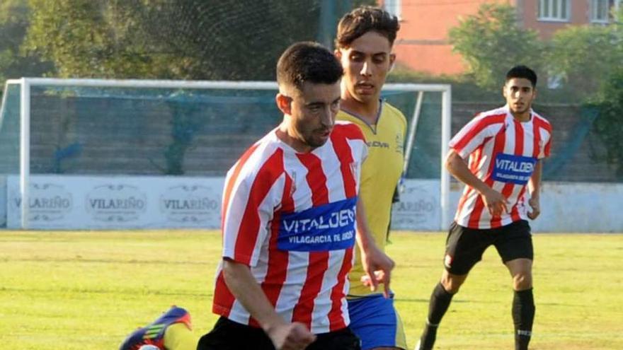 Luis Alberto fue el autor del segundo tanto de su equipo ayer en Burgáns. // I. Abella