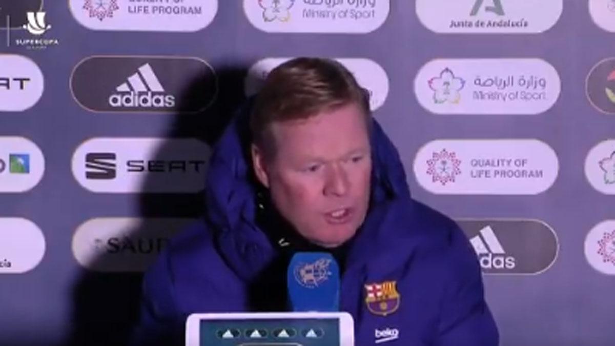 Ronald Koeman, en la rueda de prensa previa a la semifinal de la Supercopa de España