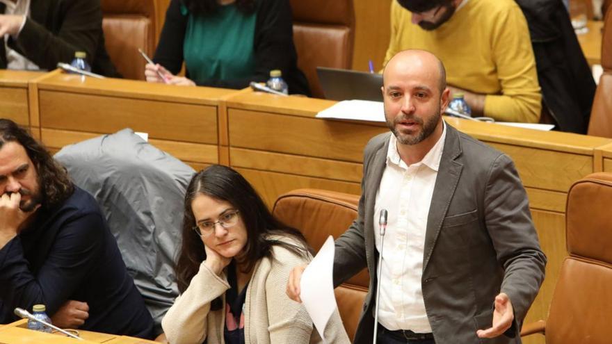 Villares, durante su etapa de portavoz de 
En Marea en el Parlamento.  // Xoán Álvarez