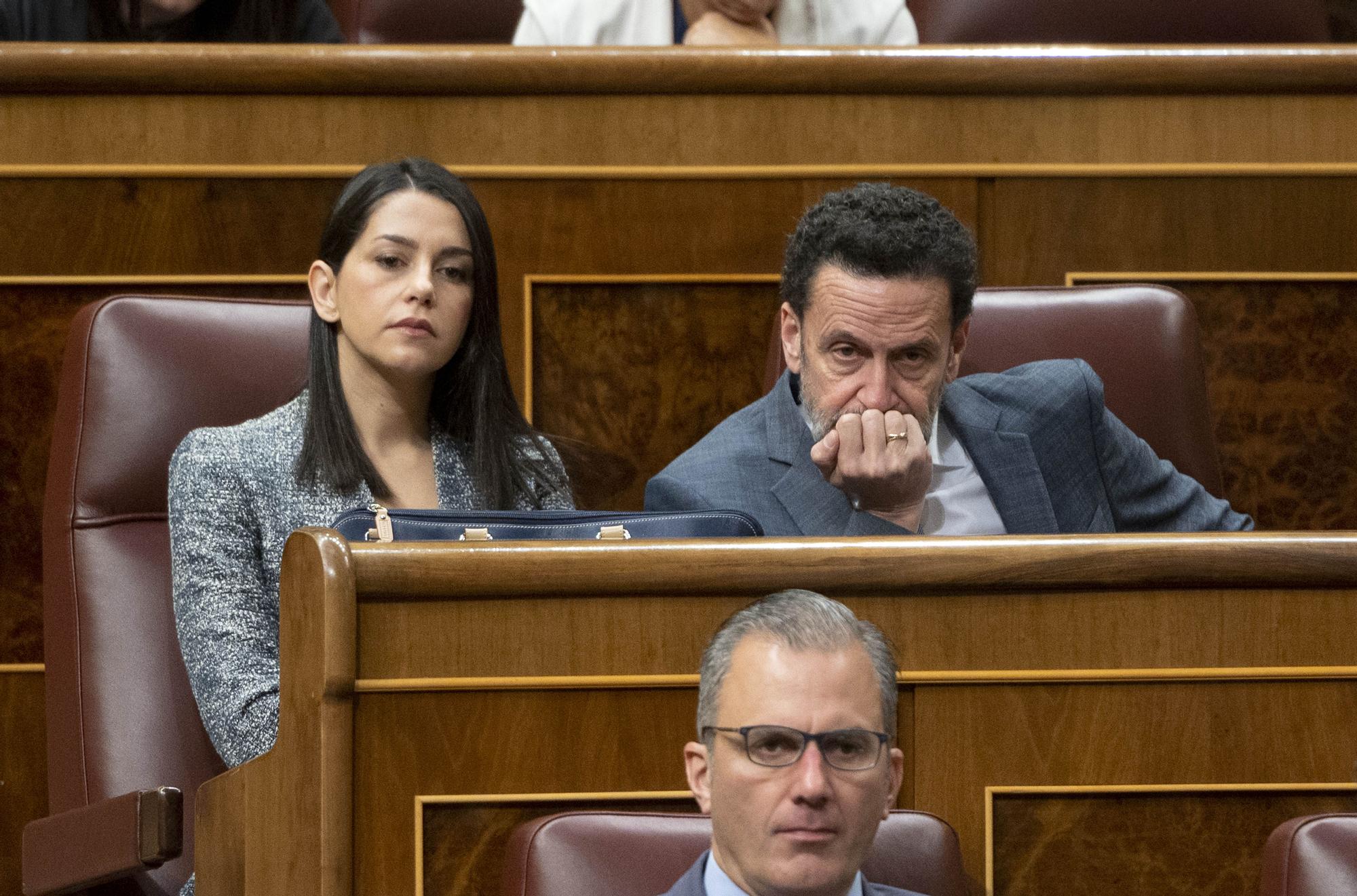 Inés Arrimadas y Edmundo Bal en un pleno del Congreso.