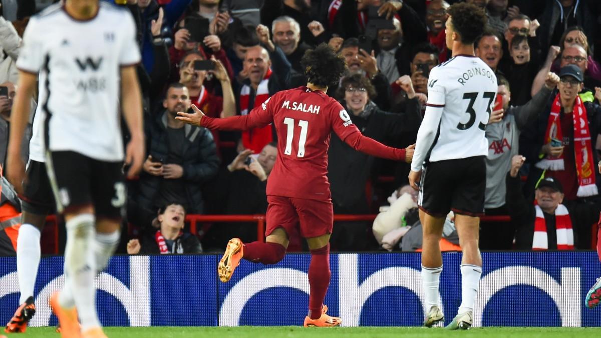 Salah decidió de penalti contra el Fulham