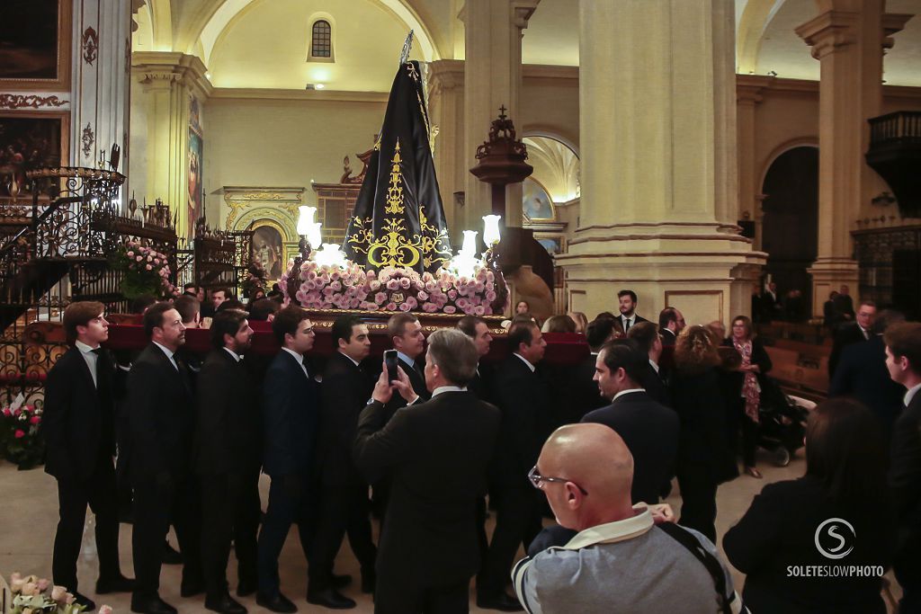 Procesión de la Virgen de la Soledad de la Hermandad de La Curia de Lorca, en imágenes