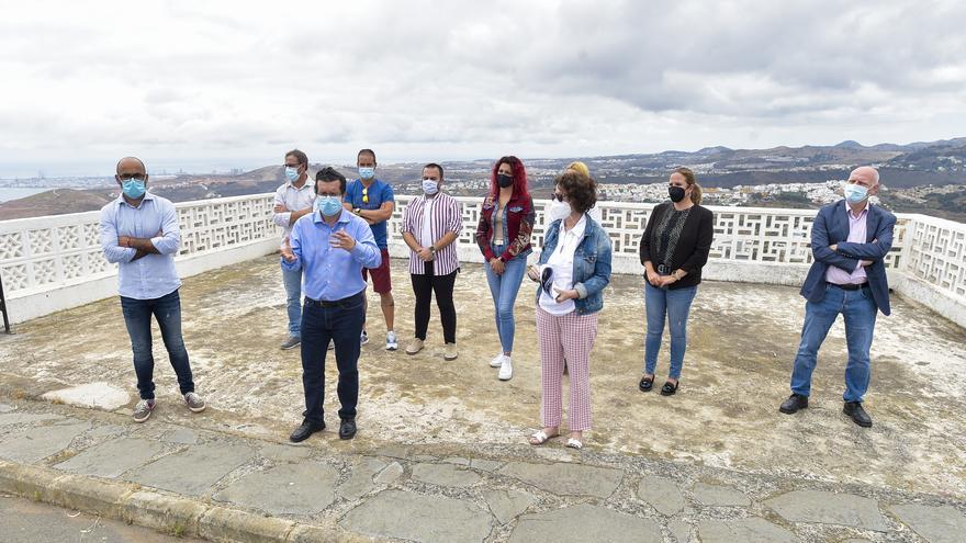 Presentación de las obras para la reapertura del mirador de la Montaña de Arucas