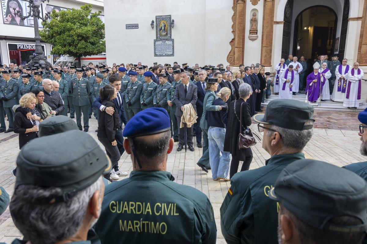 Misa funeral en honor a los guardia civiles fallecidos.