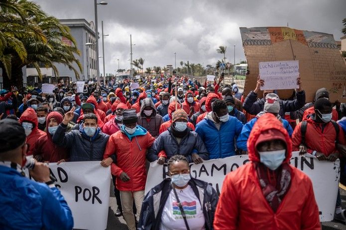 Manifestación en Tenerife contra las políticas migratorias