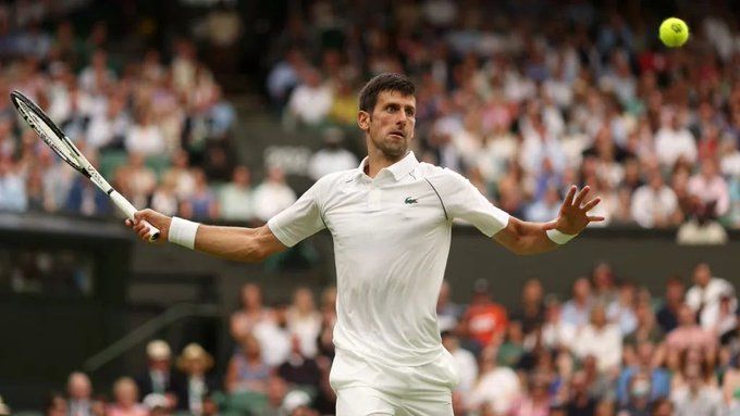 Djokovic, durante su partido ante Sinner.