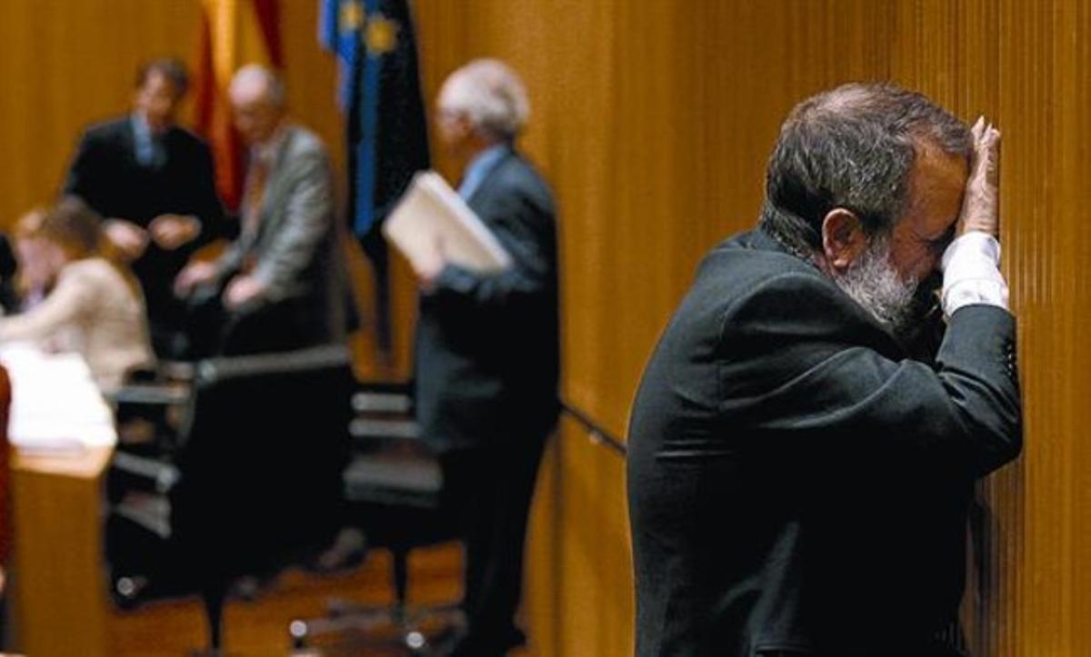 El diputat del PSOE Francisco Fernández Marugán, a la Comissió d’Economia i Hisenda, ahir.